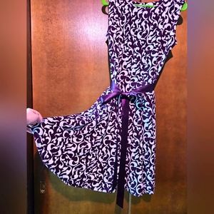 HAANI PLUMB AND WHITE DRESS